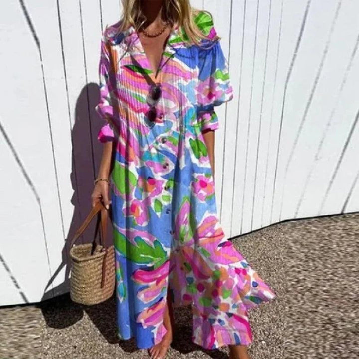 Fleuria | Women’s Boho Vacation Maxi Dress