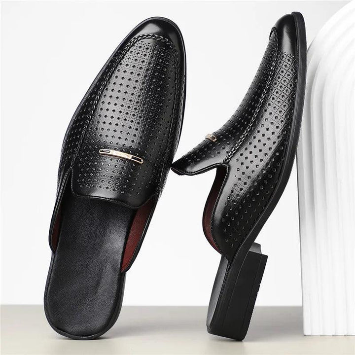 Men’s Capri Pleather Mule Loafer Slides
