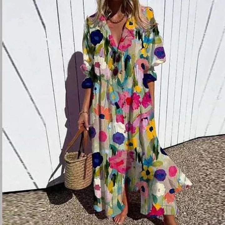 Fleuria | Women’s Boho Vacation Maxi Dress