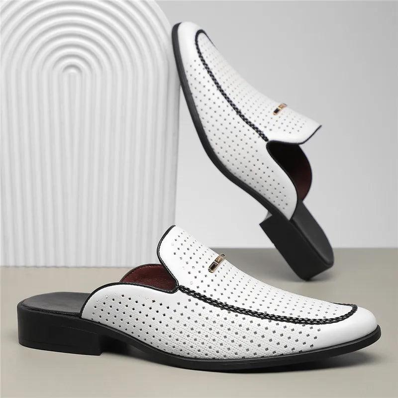 Men’s Capri Pleather Mule Loafer Slides