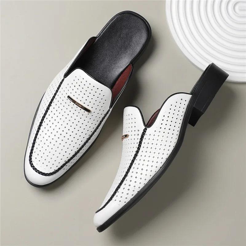 Men’s Capri Pleather Mule Loafer Slides