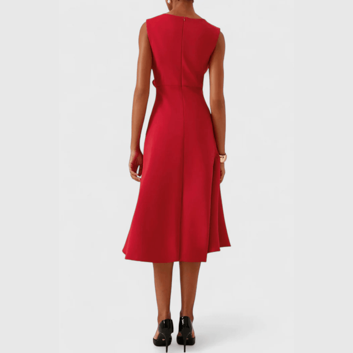 Sheila | Woman’s Draped Asymmetric Midi Wedding Guest Dress