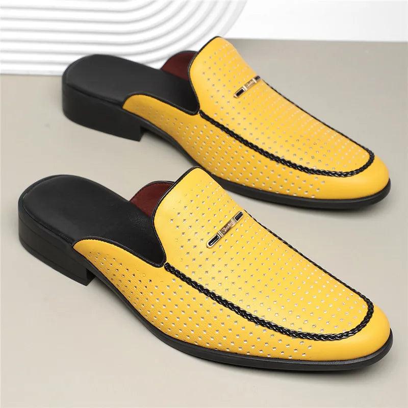 Men’s Capri Pleather Mule Loafer Slides