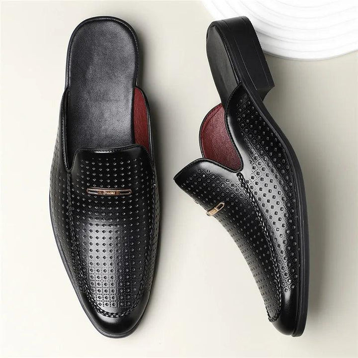 Men’s Capri Pleather Mule Loafer Slides