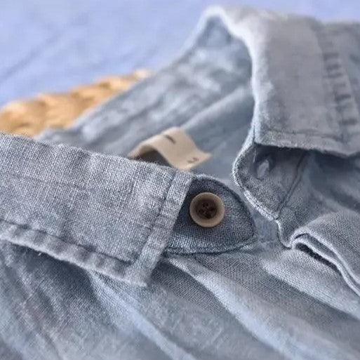 Pacific Men's Linen Short Sleeve Shirt Vacation and Casual Wear