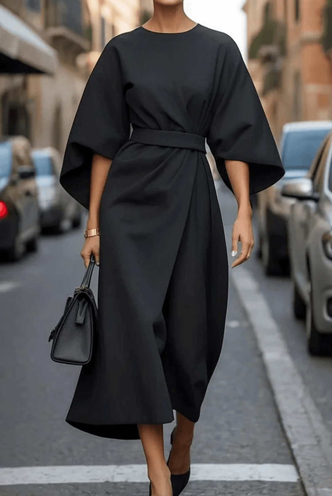 Wendy | Woman’s Elegant Lantern Sleeve Cocktail Dress
