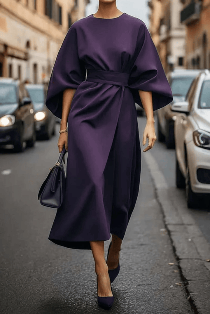 Wendy | Woman’s Elegant Lantern Sleeve Cocktail Dress