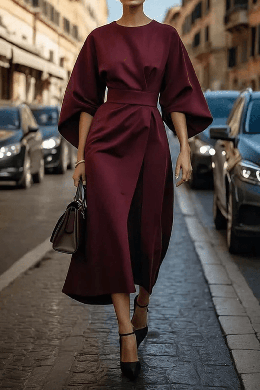Wendy | Woman’s Elegant Lantern Sleeve Cocktail Dress