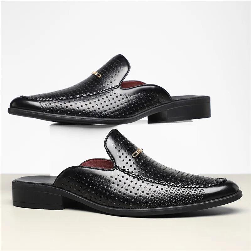 Men’s Capri Pleather Mule Loafer Slides