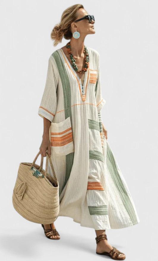 Kyvanna | Woman’s Oversized Boho Kaftan Maxi Dress