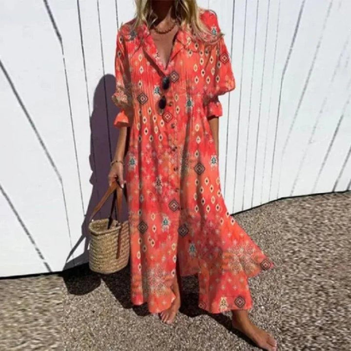 Fleuria | Women’s Boho Vacation Maxi Dress
