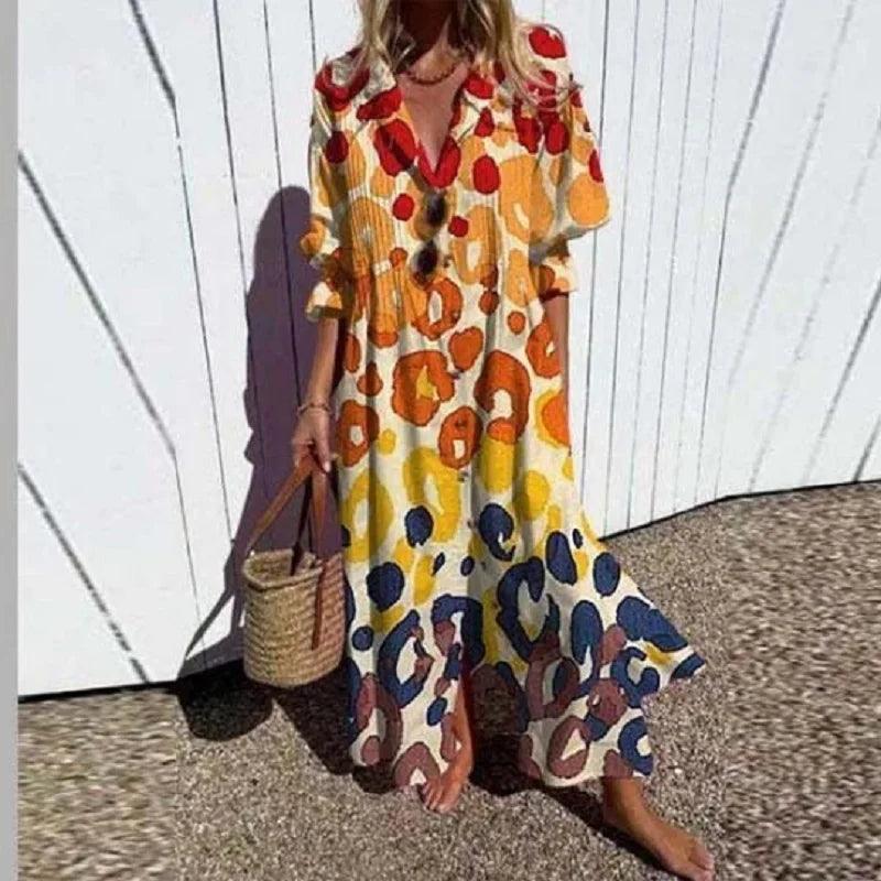 Fleuria | Women’s Boho Vacation Maxi Dress