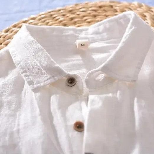 Pacific Men's Linen Short Sleeve Shirt Vacation and Casual Wear