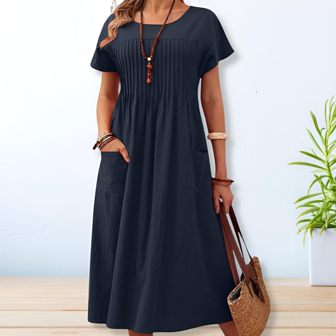 Jacqueline | Woman’s Casual Vacation Maxi Dress with Pockets
