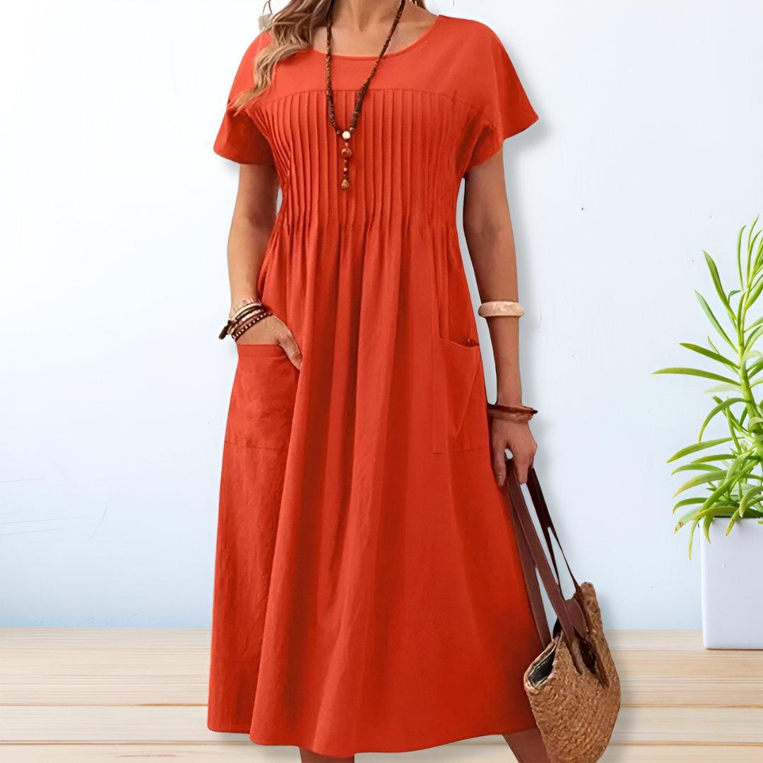 Jacqueline | Woman’s Casual Vacation Maxi Dress with Pockets