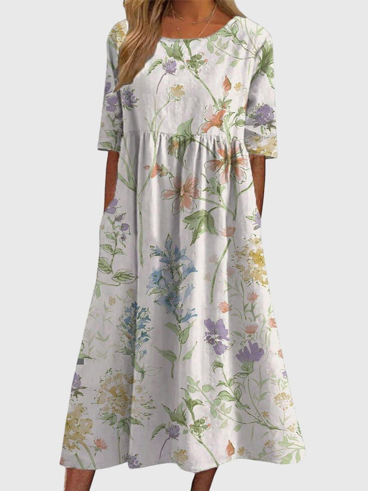 Djala | Womans Floral Midi Dress Summer Wear