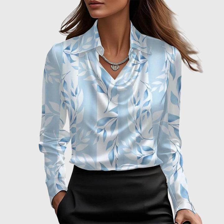 Brooklyn | Woman’s Satin Cowl Neck Blouse Elegant Blouse