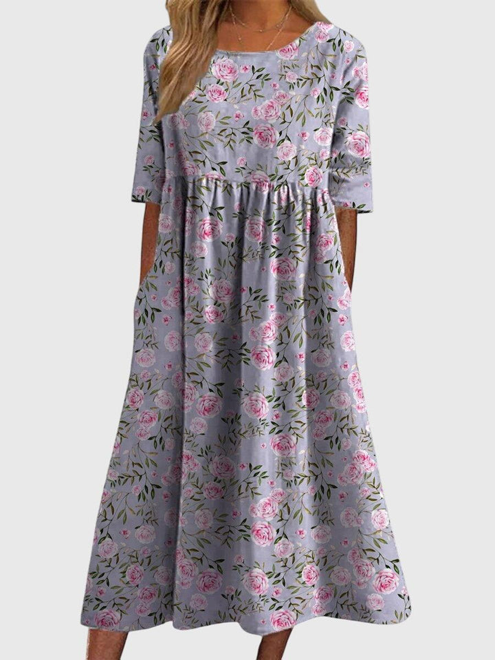 Djala | Womans Floral Midi Dress Summer Wear