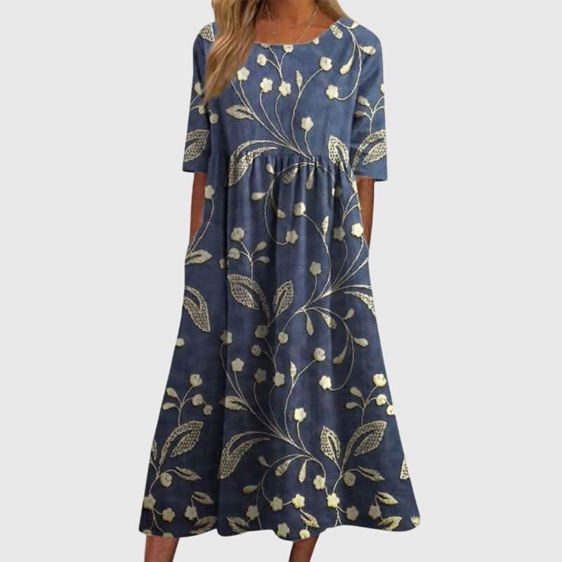 Djala | Womans Floral Midi Dress Summer Wear