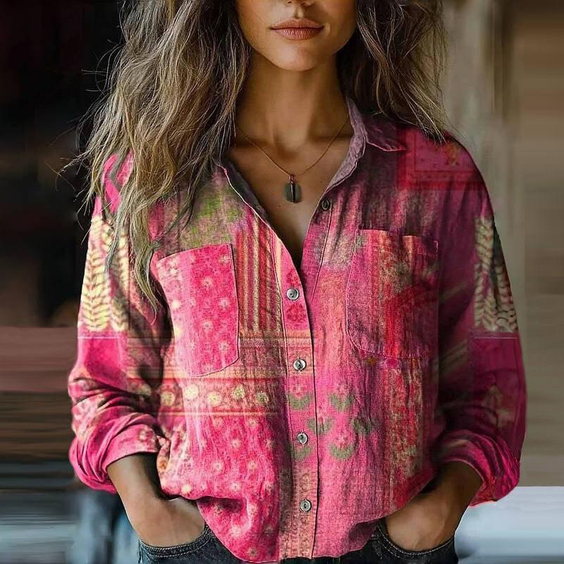 Rebecca | Woman’s Bohemian Pattern Vintage Blouse
