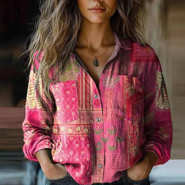 Rebecca | Woman’s Bohemian Pattern Vintage Blouse