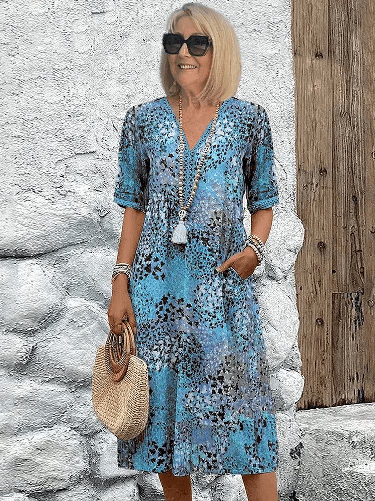 Tanya | Colorful Midi Dress for Woman