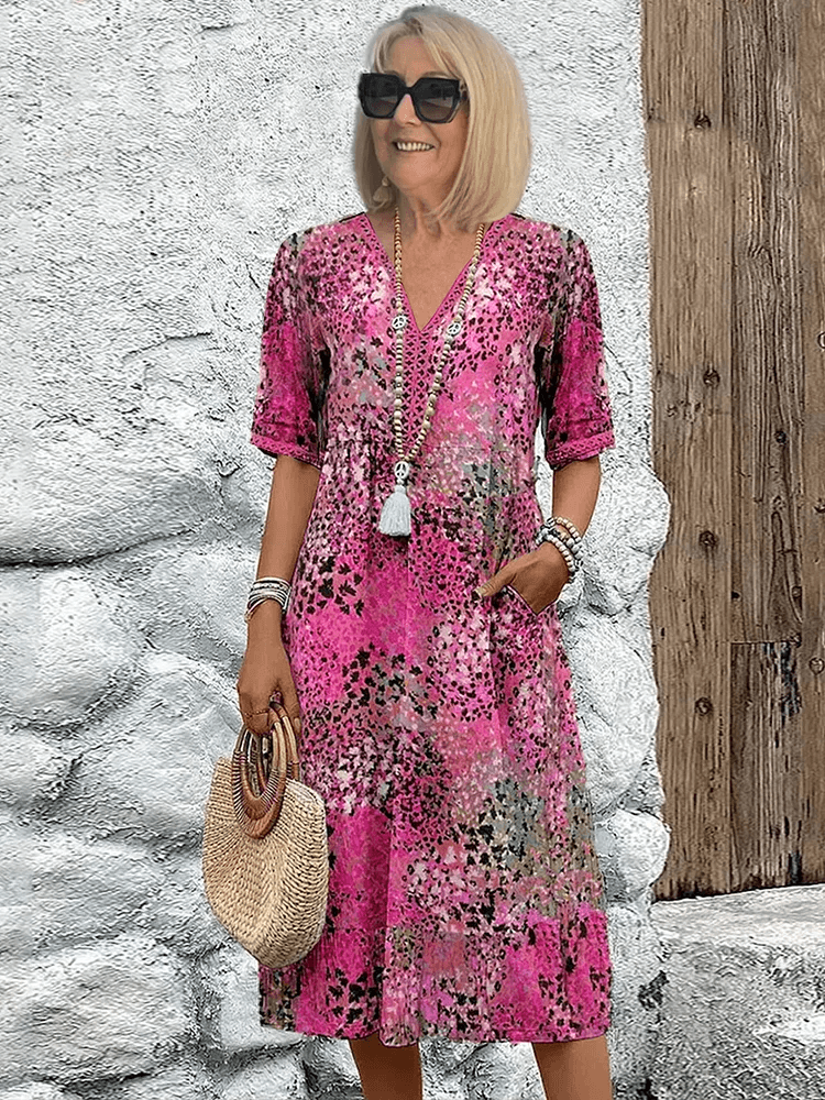 Tanya | Colorful Midi Dress for Woman