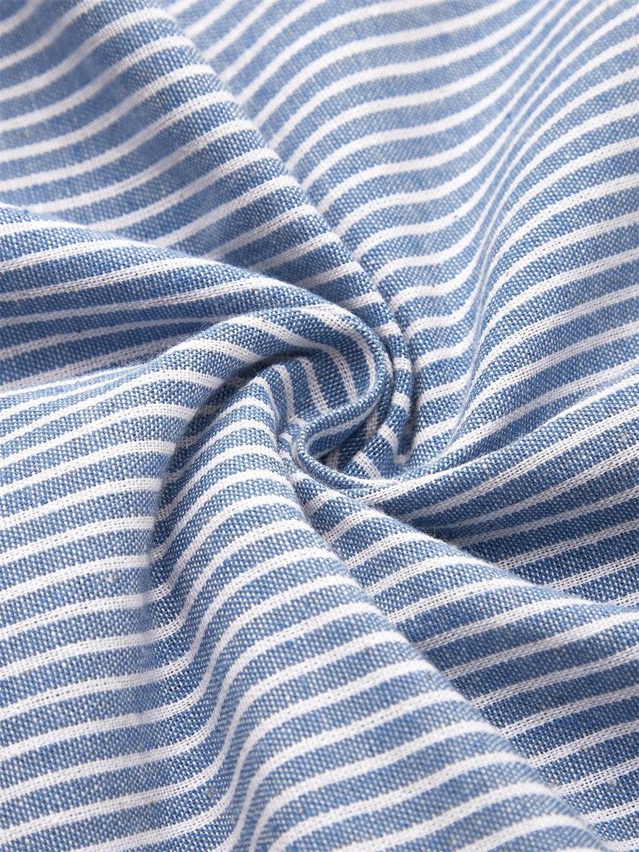 Kay| Woman’s Striped Midi Dress With Buttons Casual Wear