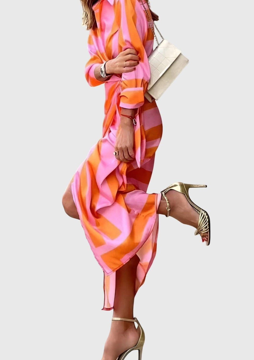 Everly | Woman’s Elegant Wrap Dress With Print Vacation Wear