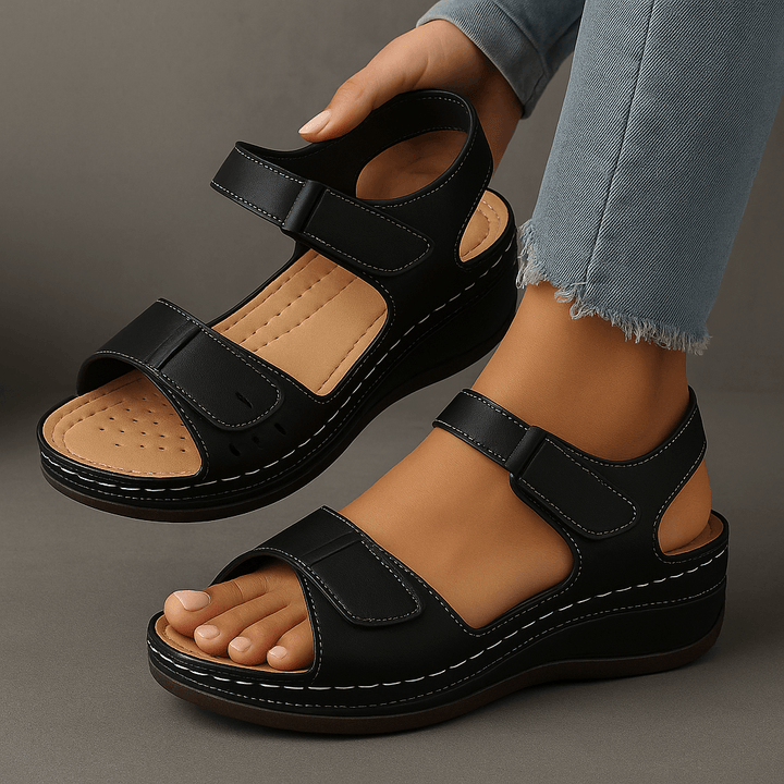 Nina| Woman’s Orthopedic Sandals with Wedge Heel