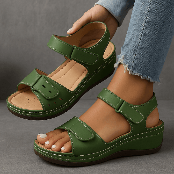 Nina| Woman’s Orthopedic Sandals with Wedge Heel