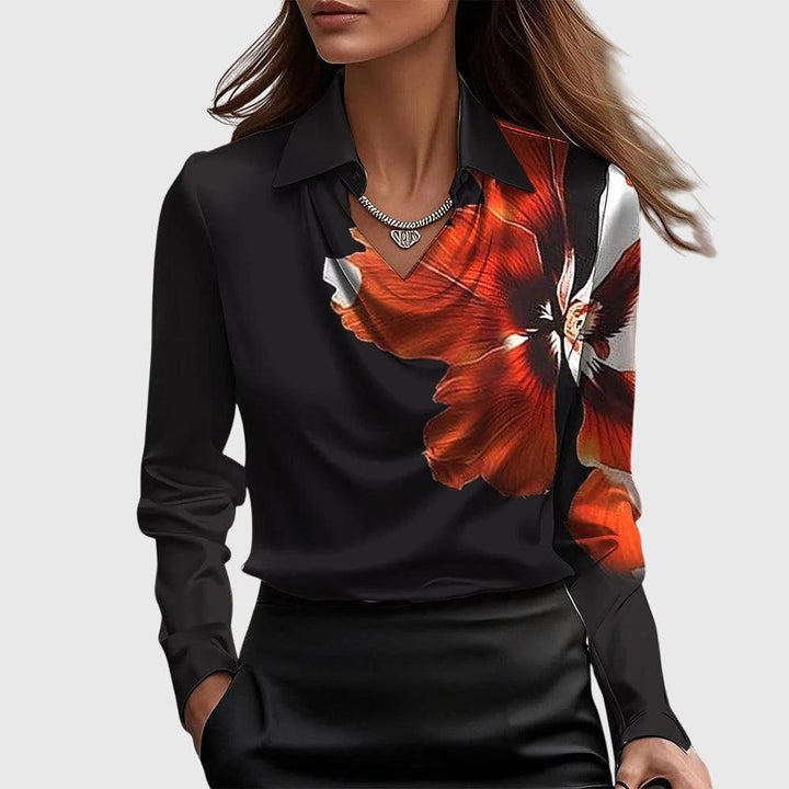 Brooklyn | Woman’s Satin Cowl Neck Blouse Elegant Blouse