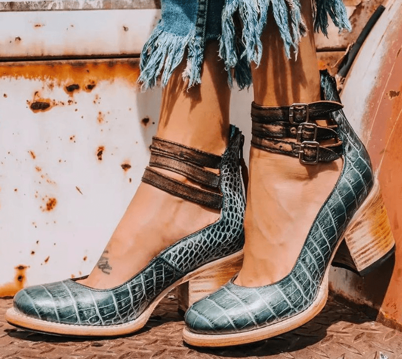 Naturéva | Woman’s Elegant and Comfortable buckle heel Sandals