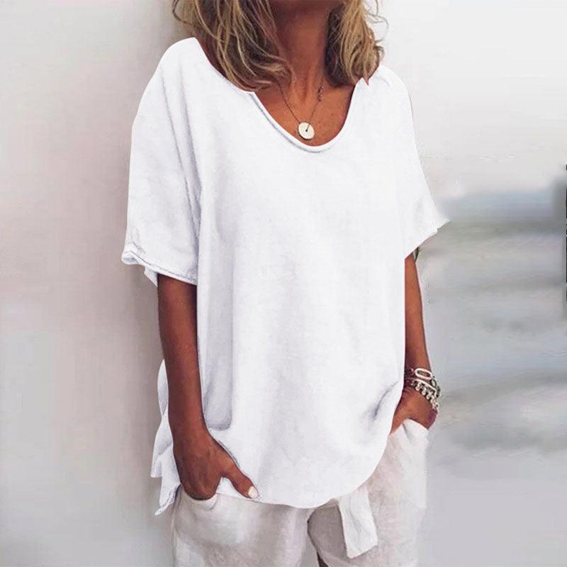 Kathleen | Woman’s Comfortable Loose Blouse Everyday Summer Wear