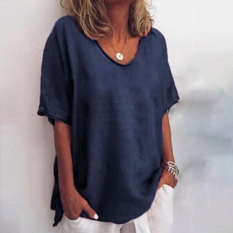 Kathleen | Woman’s Comfortable Loose Blouse Everyday Summer Wear