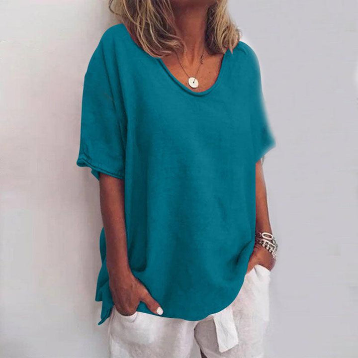 Kathleen | Woman’s Comfortable Loose Blouse Everyday Summer Wear