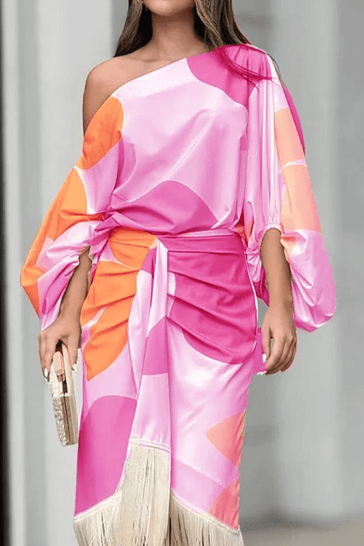 Maisie | Women's One-Shoulder Wrap Midi Dress
