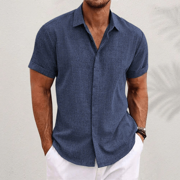 Men's Short Sleeve Linen Vacation Shirt
