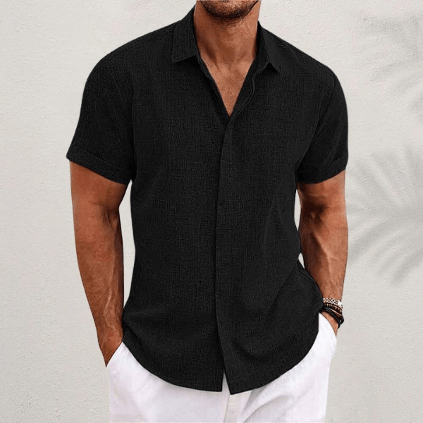 Men's Short Sleeve Linen Vacation Shirt