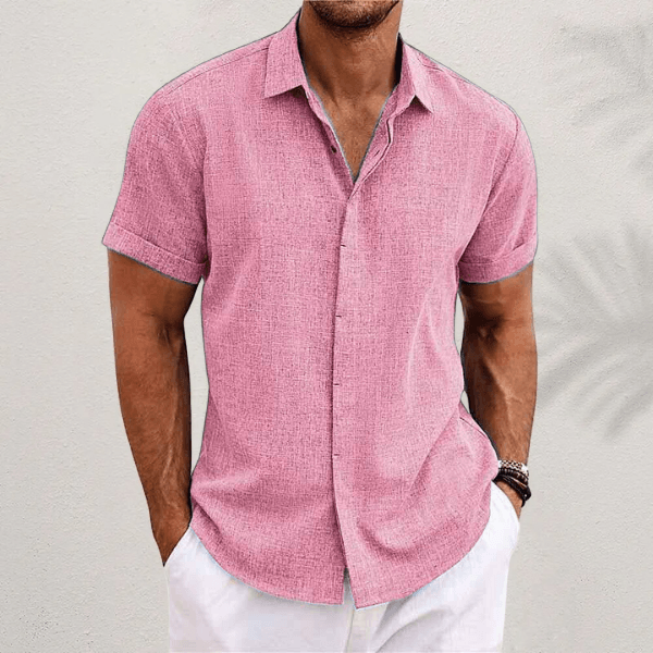Men's Short Sleeve Linen Vacation Shirt