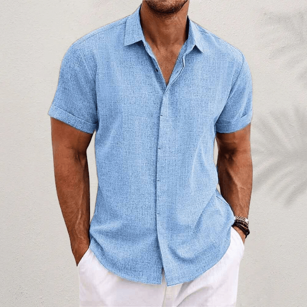 Men's Short Sleeve Linen Vacation Shirt