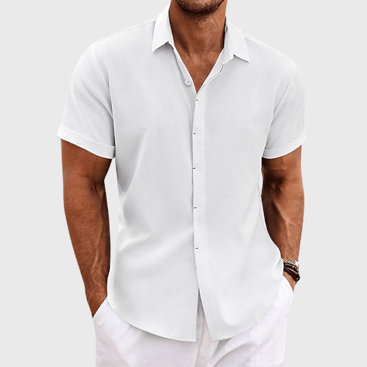 Men's Short Sleeve Linen Vacation Shirt