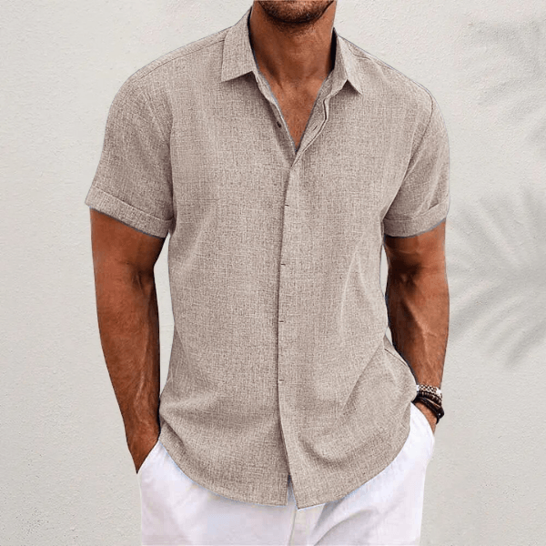 Men's Short Sleeve Linen Vacation Shirt