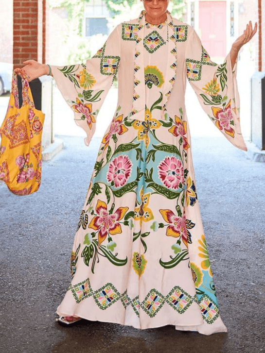 Noelle | Women's Long Sleeve Floral Maxi Dress