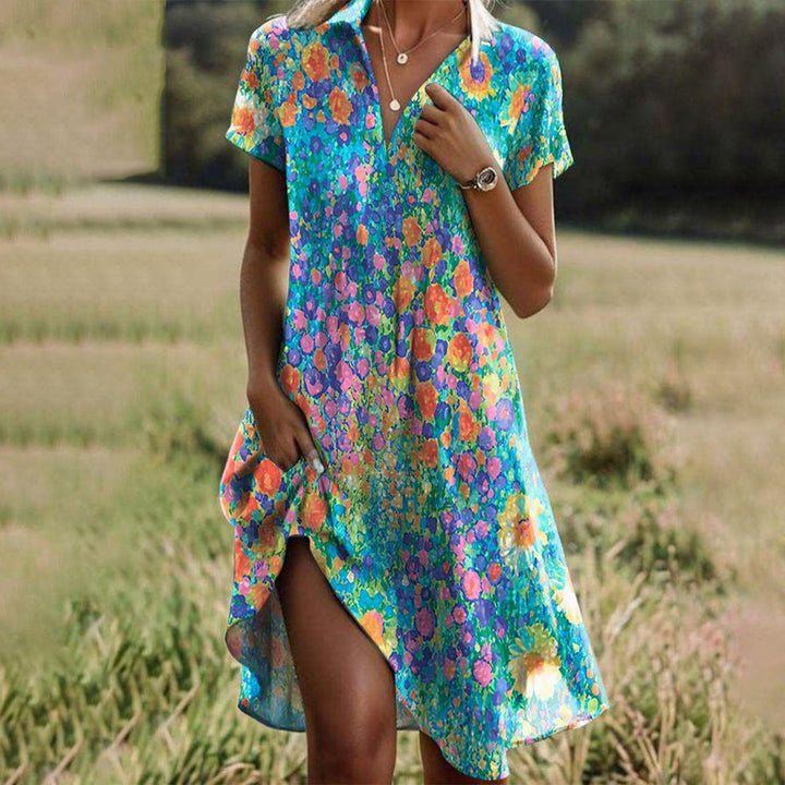 Joanne| Woman’s Boho Chic Summer Lightweight Polka Dot Dress
