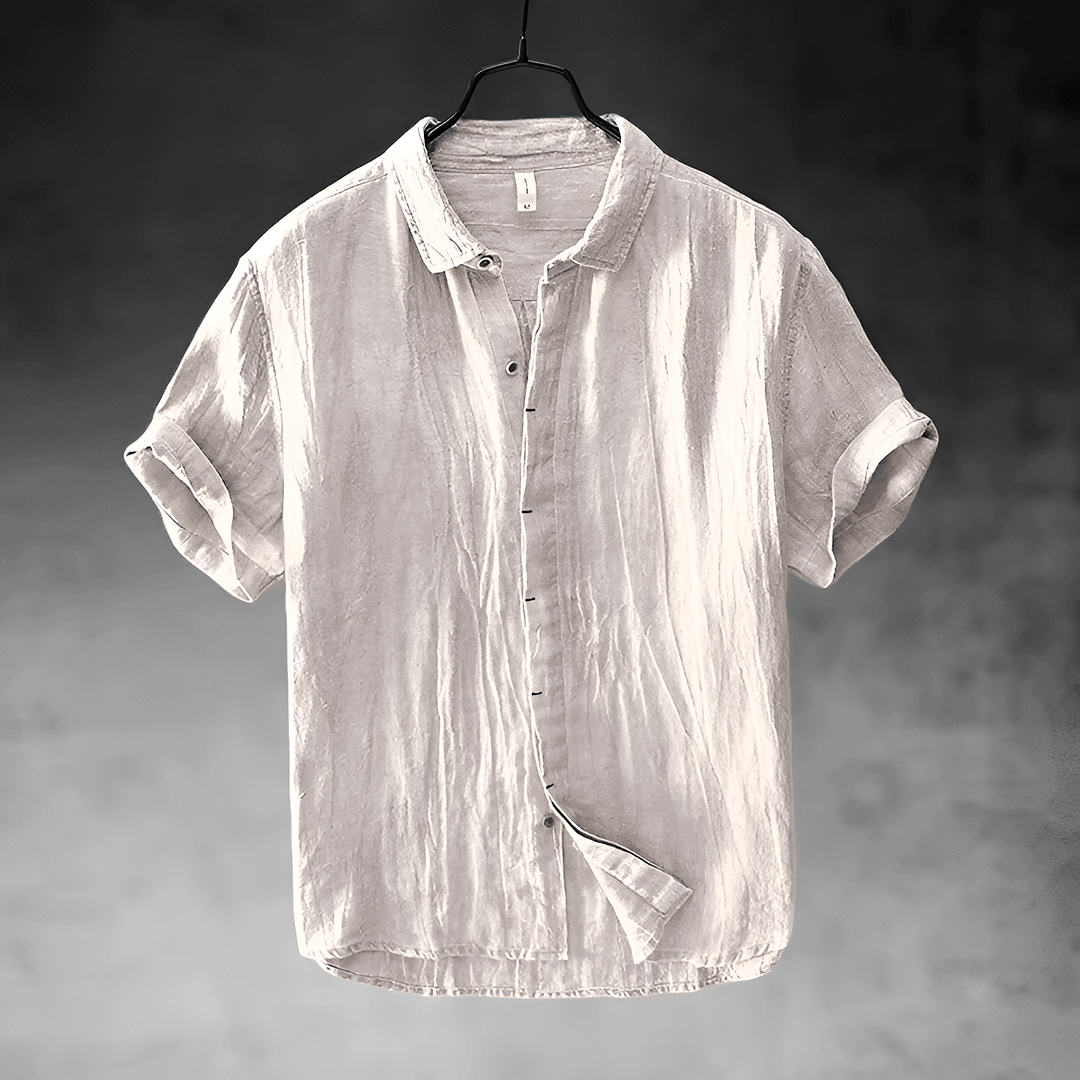 Pacific Men's Linen Short Sleeve Shirt Vacation and Casual Wear