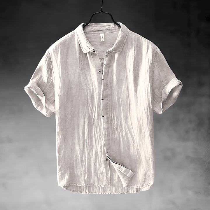 Pacific Men's Linen Short Sleeve Shirt Vacation and Casual Wear