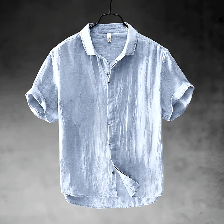 Pacific Men's Linen Short Sleeve Shirt Vacation and Casual Wear
