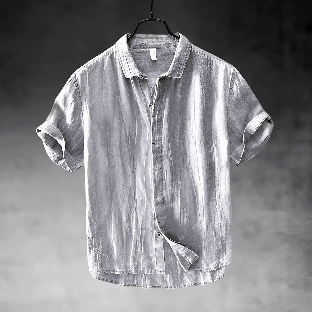 Pacific Men's Linen Short Sleeve Shirt Vacation and Casual Wear