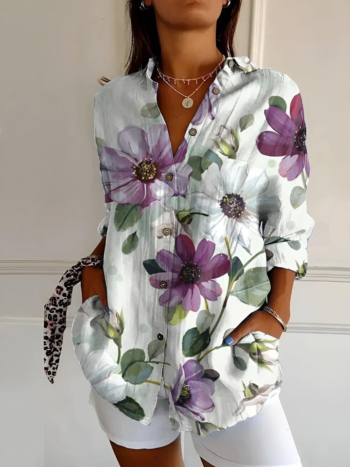 Avril | Woman’s Chic Blouse with Whimsical Prints Summer Wear